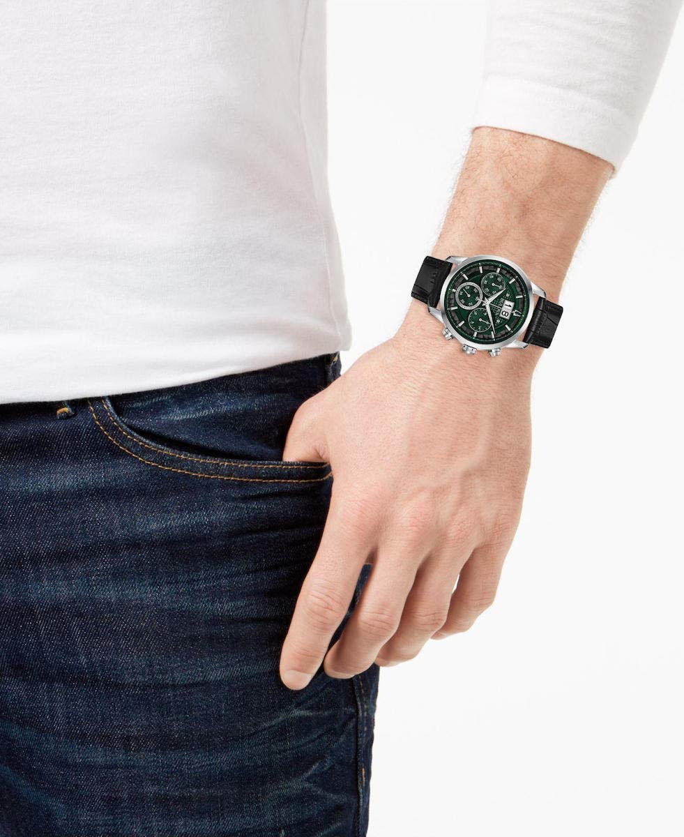Bulova Reloj Cronógrafo para Hombres de Cuarzo con Correa en Cuero 96B310