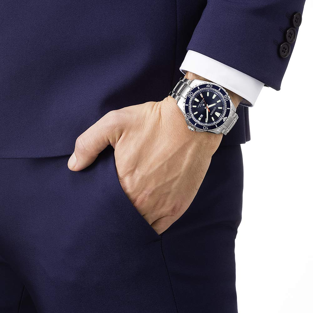 Citizen Reloj Analógico para Hombre de Cuarzo con Correa en Titanio BN0201-88L