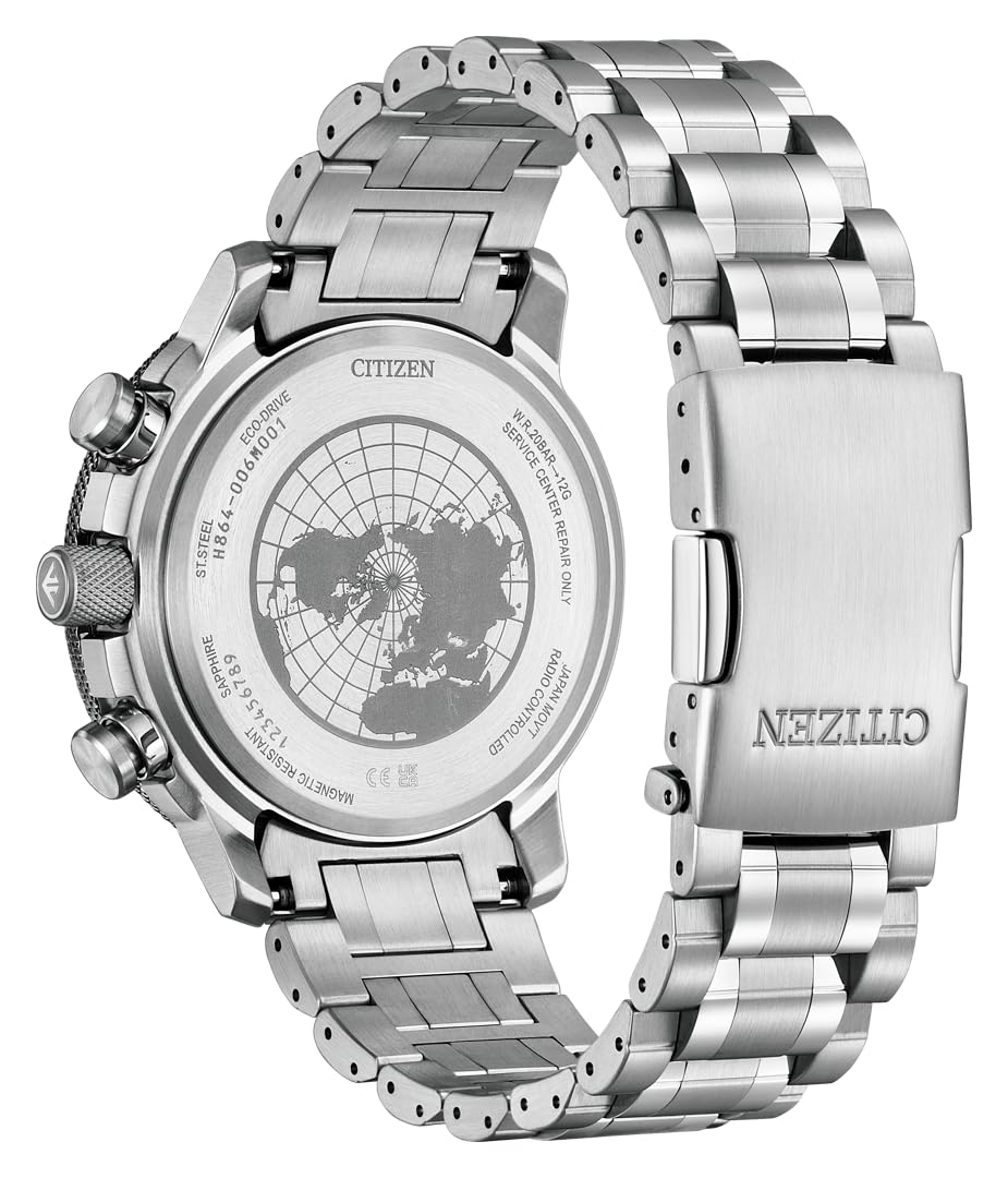 Citizen Reloj Multiesfera para Hombre de Cuarzo japonés con Correa en Acero Inoxidable BY3006-53E