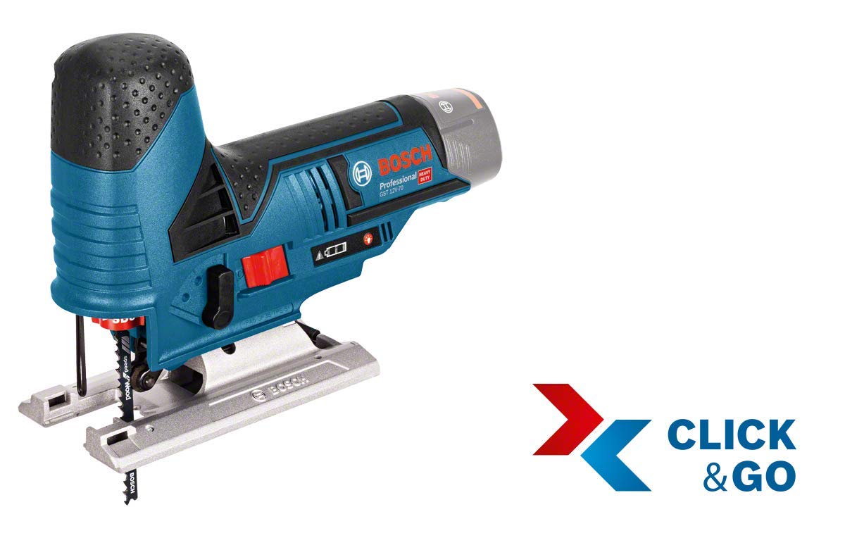 Bosch Professional 12V - atornillador GSR 12V-15 FC +cepillo GHO 12V-20 +amoladora GWS 12V-76 +sierra de calar GST 12V-70 +multiherramienta GOP 12V-28 (3 baterías, XL-BOXX)