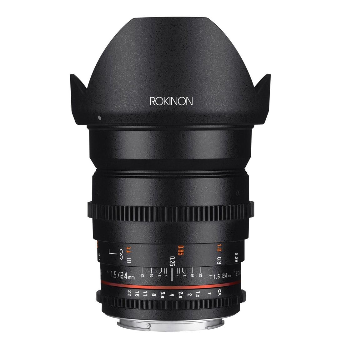Rokinon - Objetivo Gran Angular para Fotos Completas de 24 mm, T1.5, AS, IF, UMC, Cine DS, para Canon EF