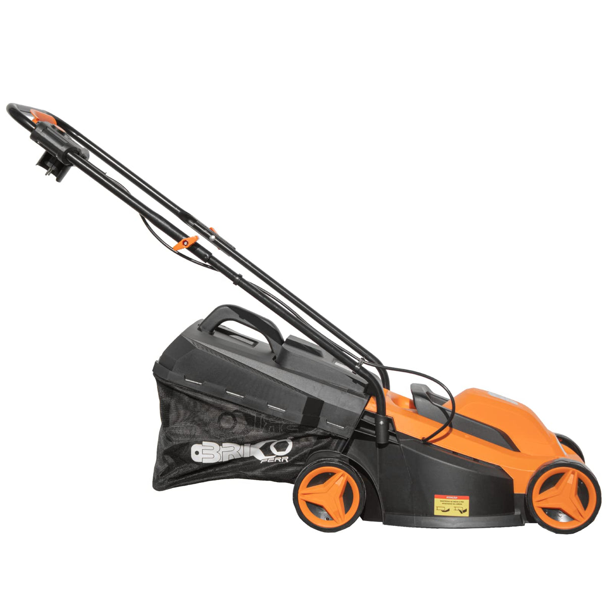 Bricoferrr Cortacésped Eléctrico - 1200W, Ancho de Corte 33cm y Altura Ajustable