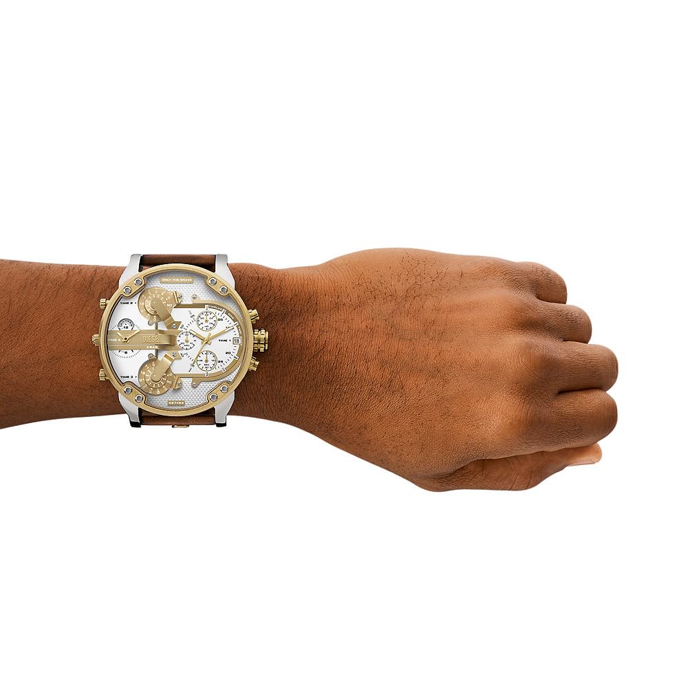 Diesel Reloj Analógico para para Hombre de Cuarzo con Correa en Cuero DZ7483