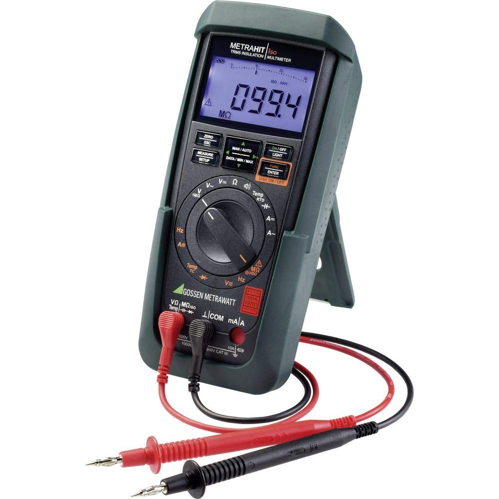 Gossen metrawatt metrahi ISO Medidor de aislamiento 0 1 KΩ – 3 1 gω Cat III 600 V tarado segundo dakks