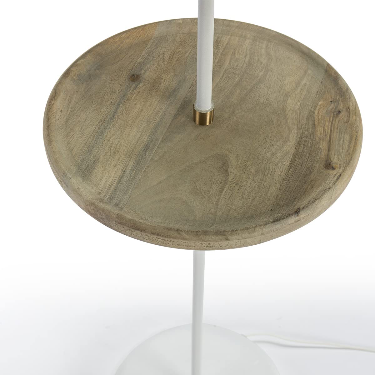 LAMPARA DE PIE 35X30X130 MADERA/METAL BLANCO/DORADO