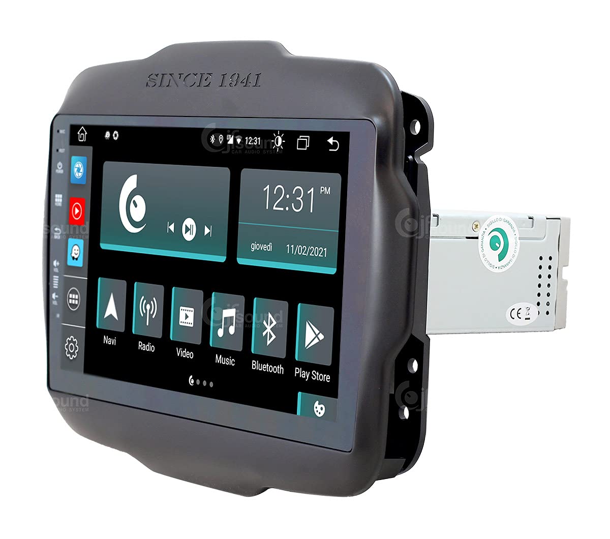 Autorradio de Ajuste Personalizado Compatible con Jeep Renegade Android GPS Bluetooth WiFi Dab USB Pantalla táctil Full HD 9