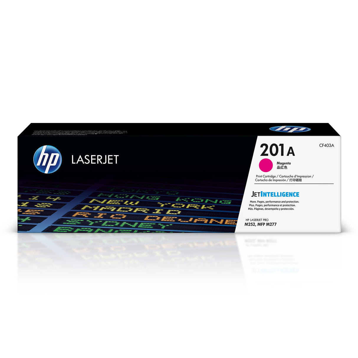 HP 201A CF403A, Magenta, Cartucho Tóner Original, de 1.330 páginas, para impresoras HP Color LaserJet Pro serie 252, 274 y 277