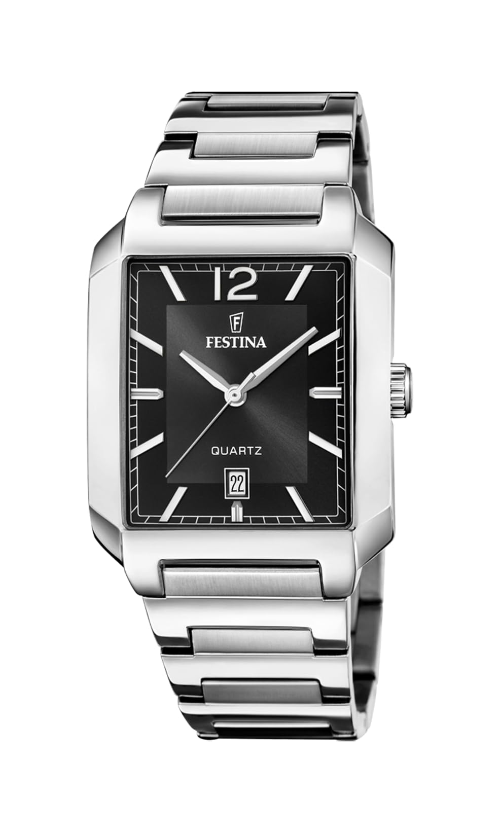 Festina Reloj Hombre F20677/4 On The Square Caja de Acero Inoxidable 316l Plateado Correa de Acero Inoxidable 316l Plateado