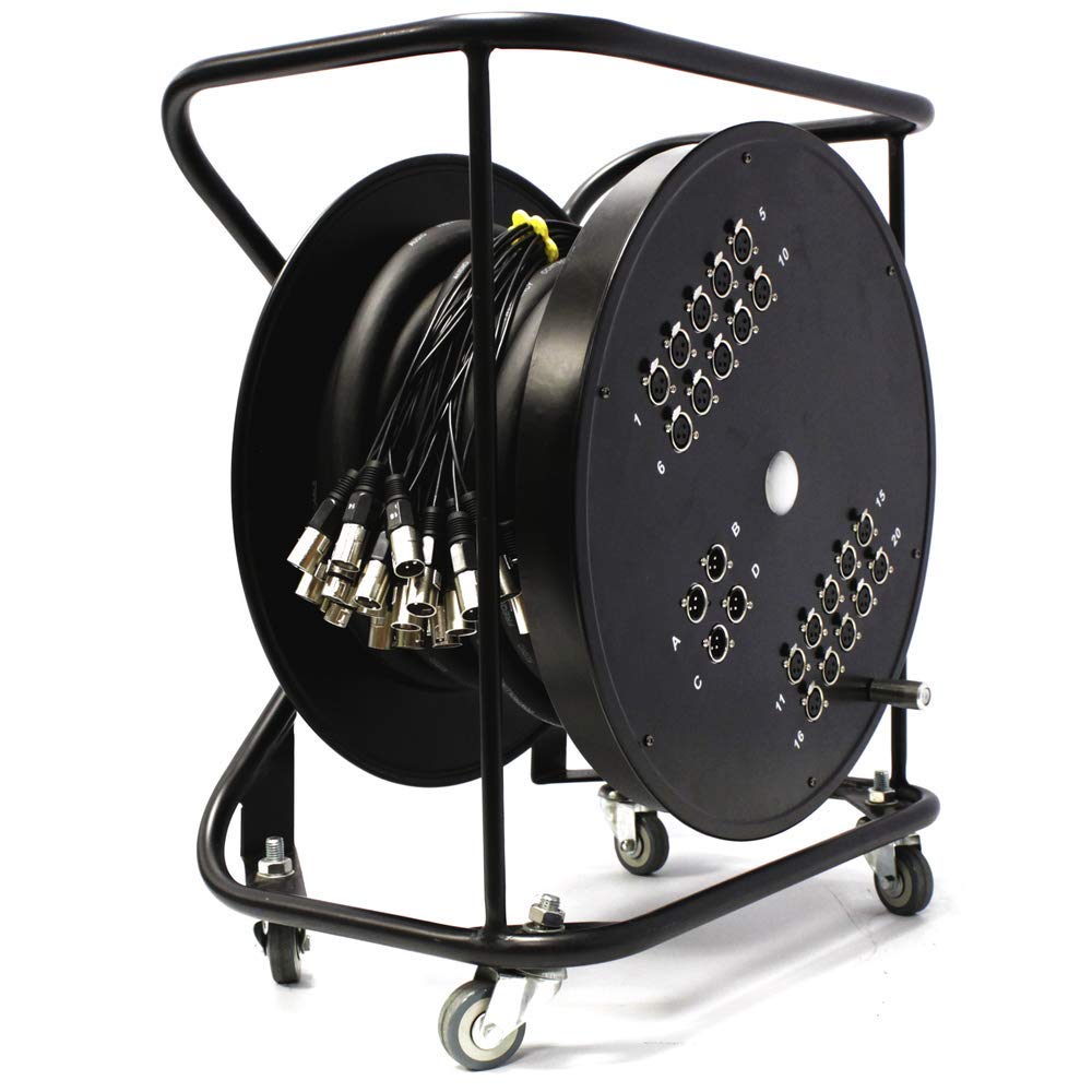Cablematic - Bobina de extensión cable DMX DMX512 de 24 canales XLR3 20m