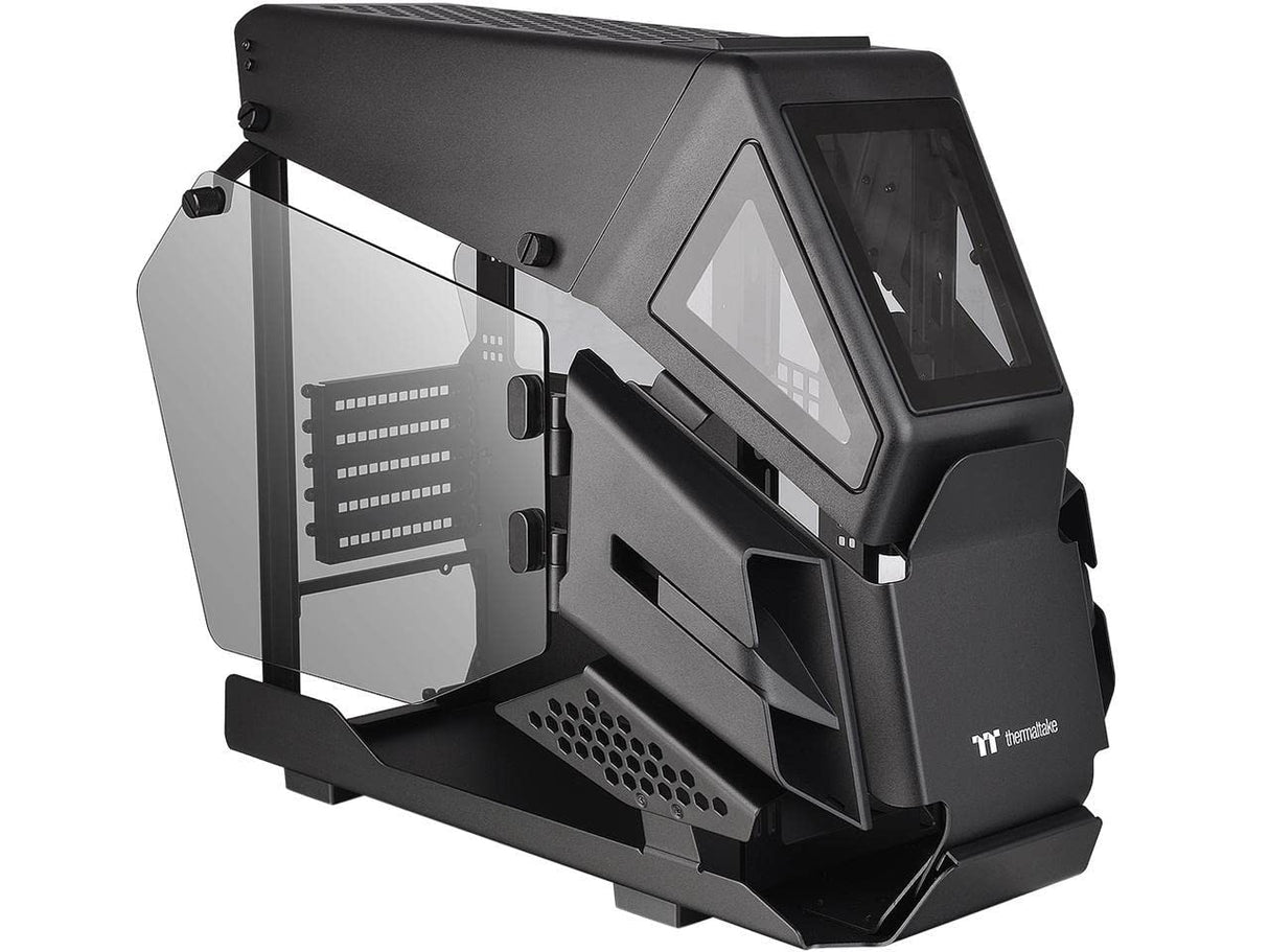 Thermaltake AH T200 Caso Micro CA-1R4-00S1WN-00 con Marco Abierto de Vidrio Templado para helicóptero
