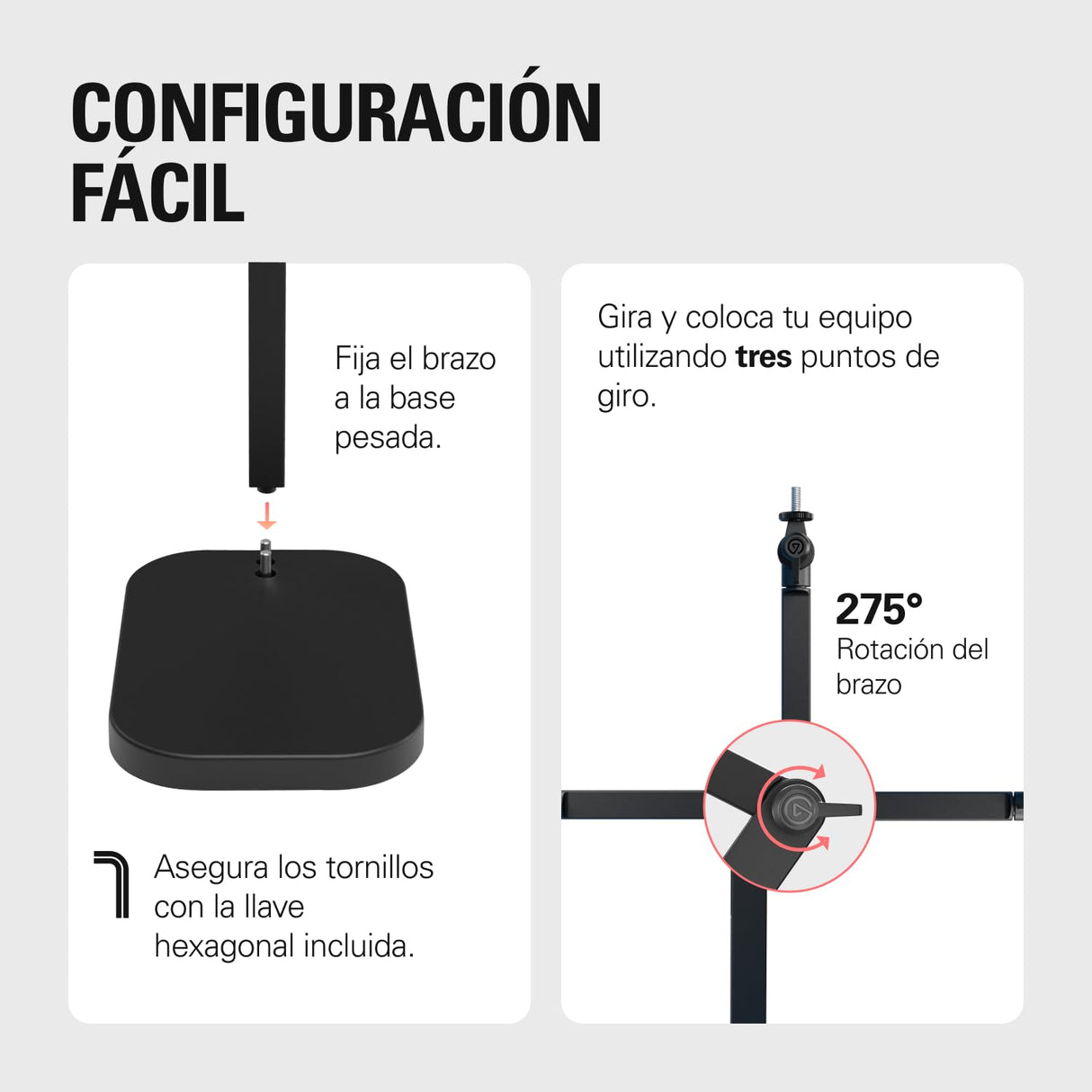 Elgato Wave Desk Stand - Soporte Ajustable para Micrófonos, Compatible con Elgato, HyperX, Rode, Fifine, Shure y más, Compatible con Rosca 1/4, 3/8 & 5/8, Para Grabación/Podcasting/Streaming