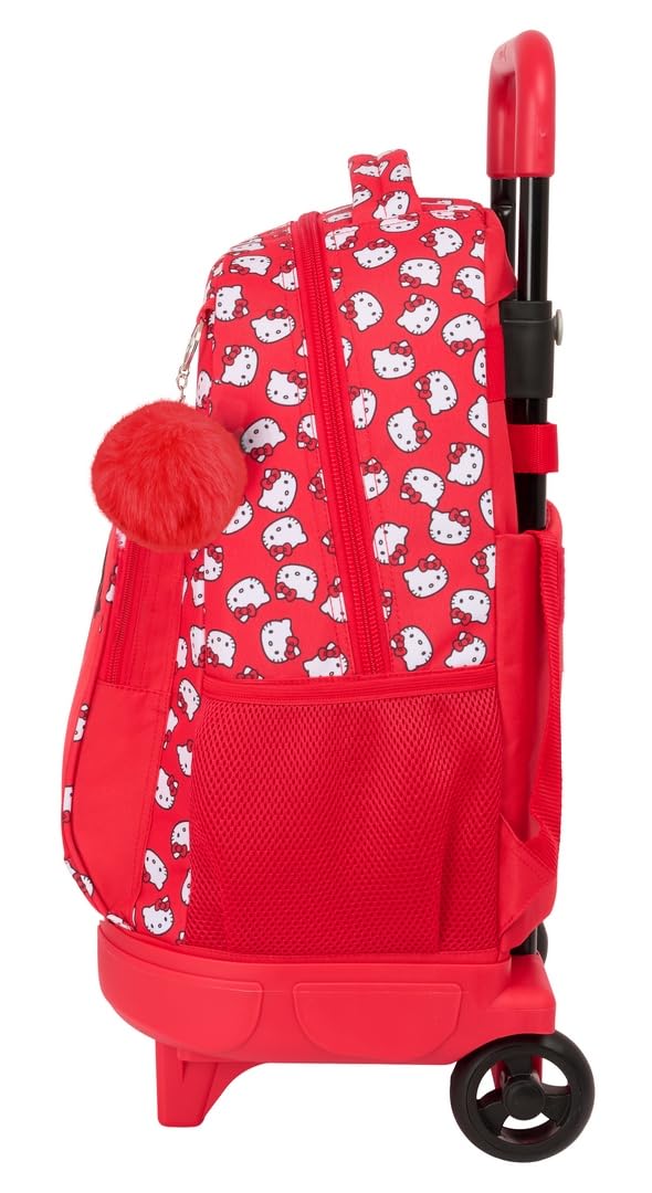Safta Hello Kitty Iconic - Mochila Grande con Ruedas, Compacta, Extraíble, Ideal para Niños de Diferentes Edades, Cómoda y Versátil, Calidad y Resistencia, 33x22x45 cm