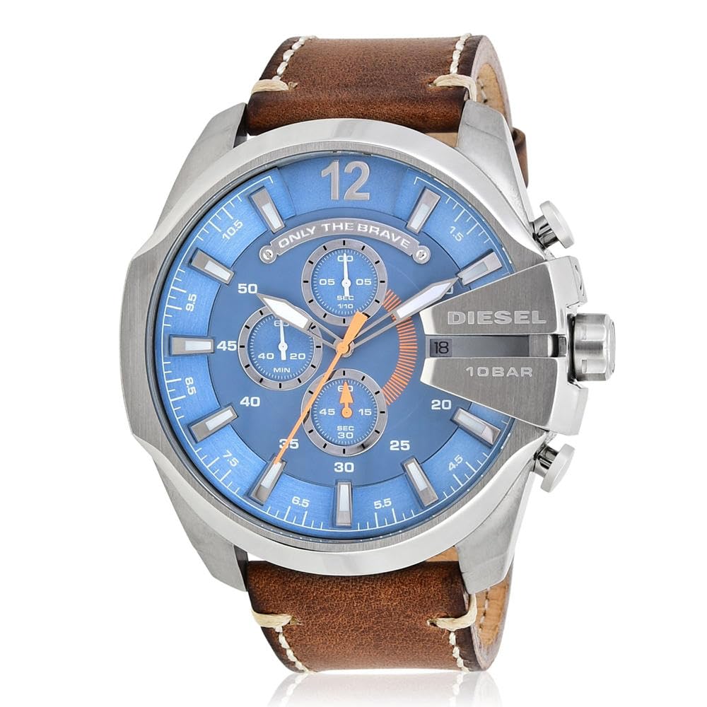 Diesel Reloj Analógico para Hombres de Cuarzo con Correa en Cuero DZ4458