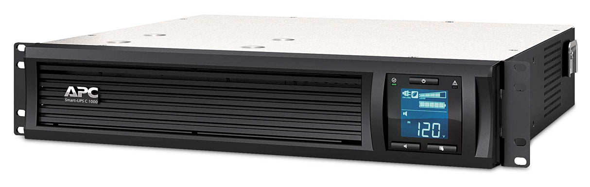 Schneider Electric SMC1000I-2UC SAI Inteligente UPS C de APC de 1000 VA, LCD, RM 2U, 230V con SmartConnect, 40.6cm x 8.6cm x 43.2cm, Negro
