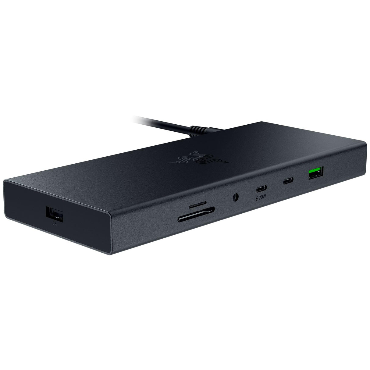 Razer USB 4 Dock - Base de Alta Velocidad para Juegos y productividad - Diseño de 14 Puertos - Soporte de Doble Pantalla, Carga de Dispositivos (3X USB-C, 5X USB-A, HDMI, Gigabit Ethernet) Negro