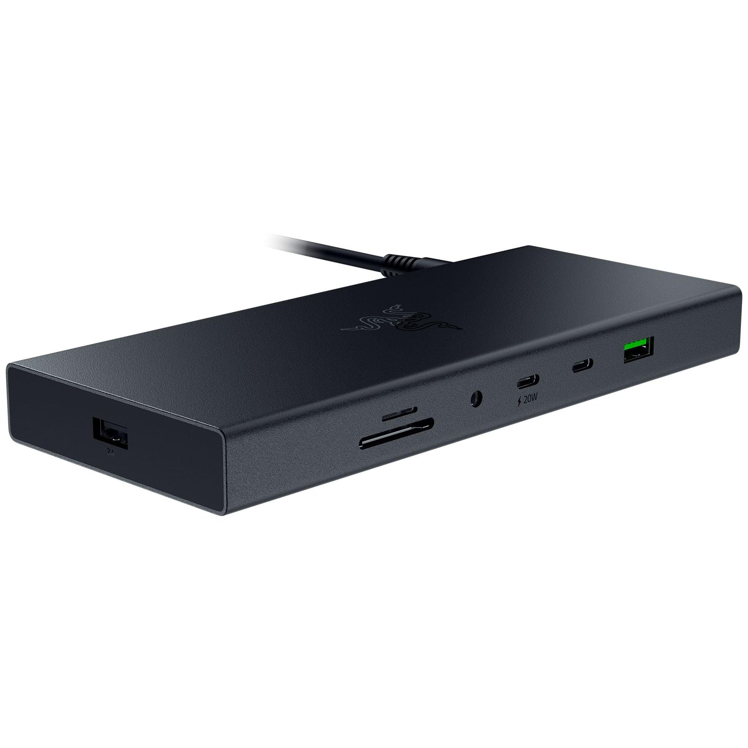 Razer USB 4 Dock - Base de Alta Velocidad para Juegos y productividad - Diseño de 14 Puertos - Soporte de Doble Pantalla, Carga de Dispositivos (3X USB-C, 5X USB-A, HDMI, Gigabit Ethernet) Negro