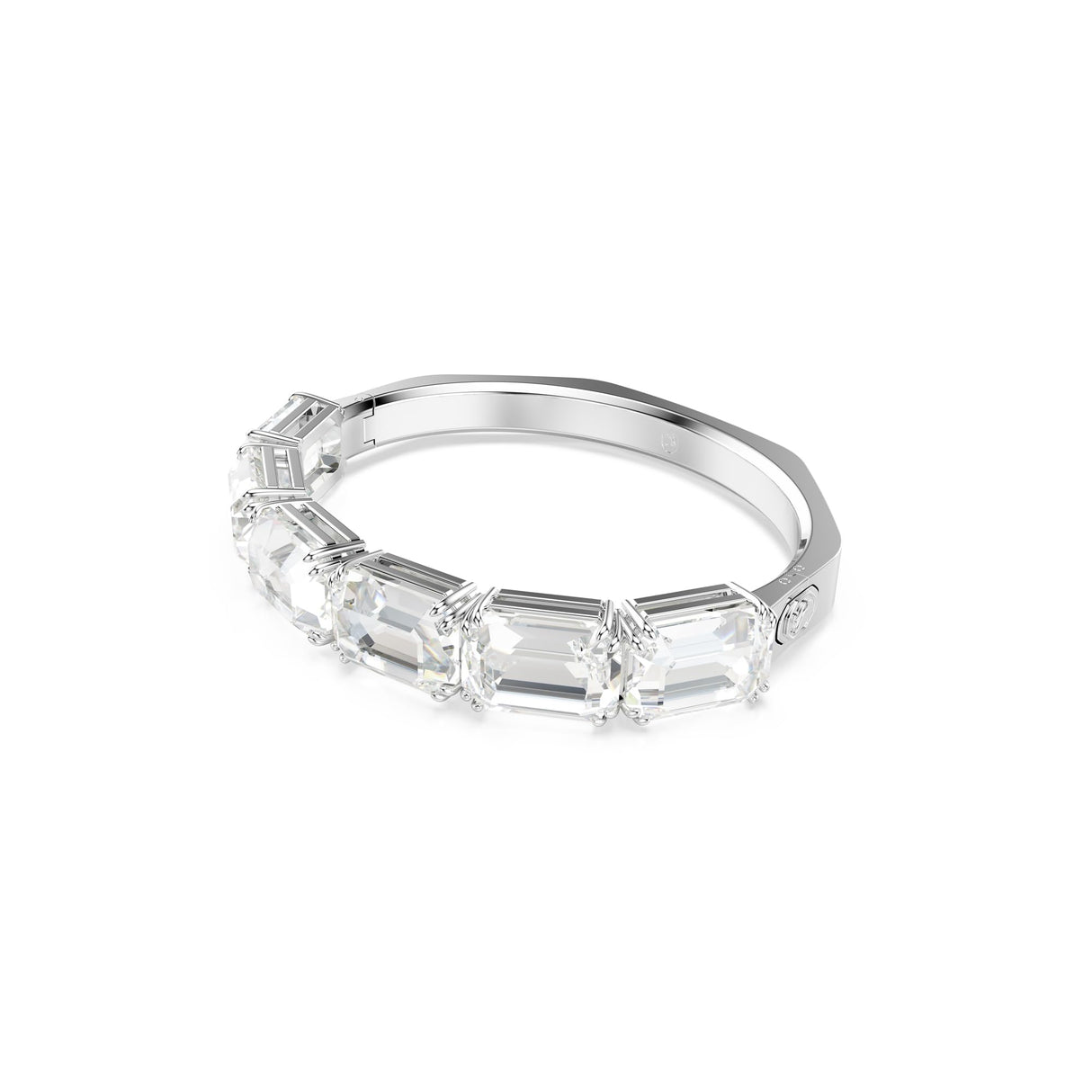Swarovski Brazalete Millenia, Talla octogonal, Blanco, Baño de rodio