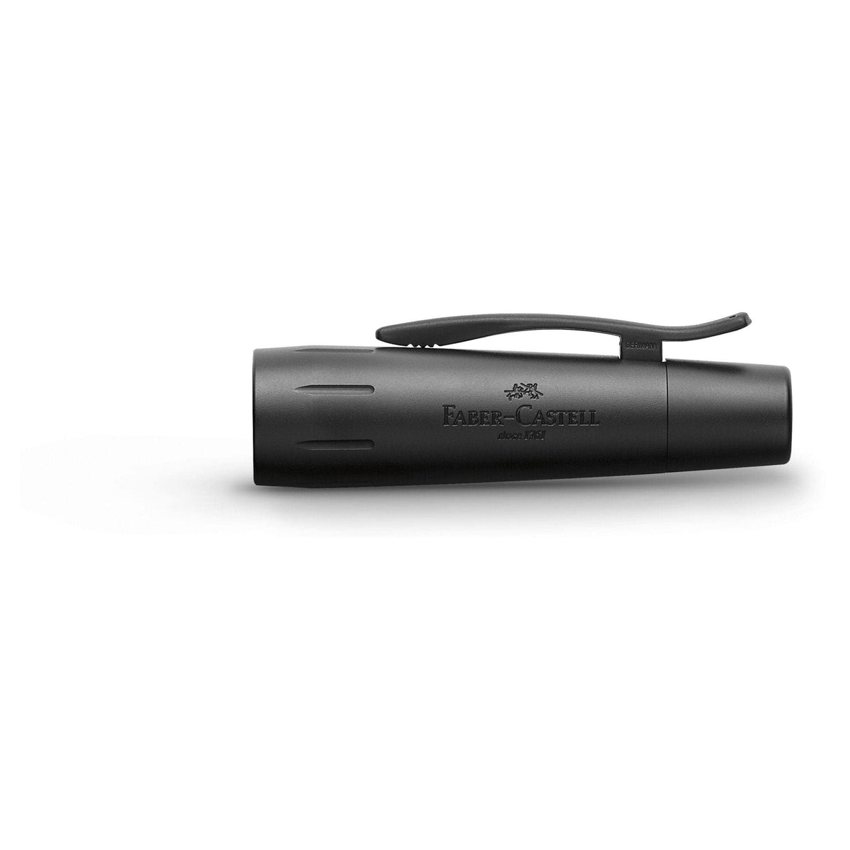 Faber-Castell 148621 - Pluma Estilográfica E-motion con Cuerpo en Aluminio Negro - Trazo F