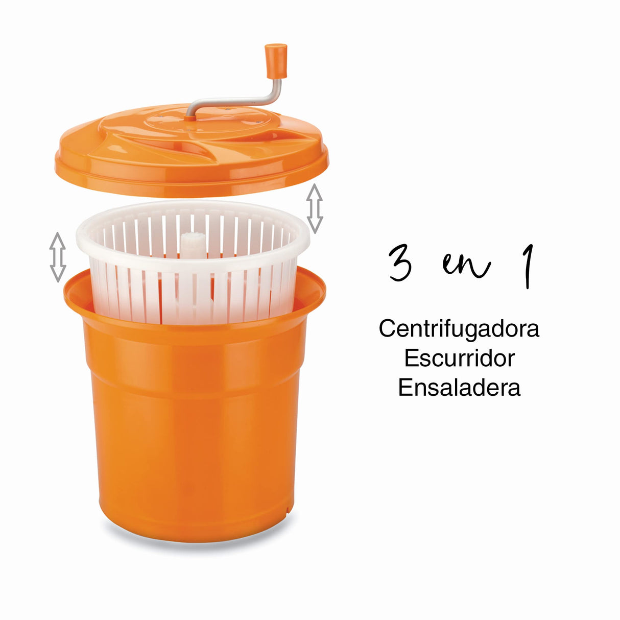LACOR - 61425 - Centrifugadora Manual 25 litros - Naranja