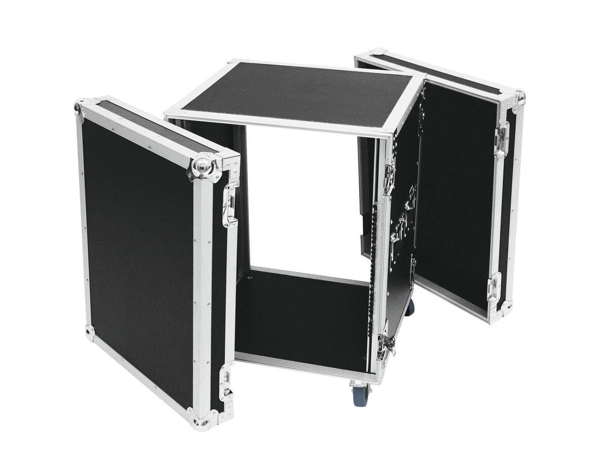 ROADINGER Rack de amplificadores PR-2, 14U, 47 cm, con Ruedas, para Dispositivos de 483 mm (19"), con Ruedas