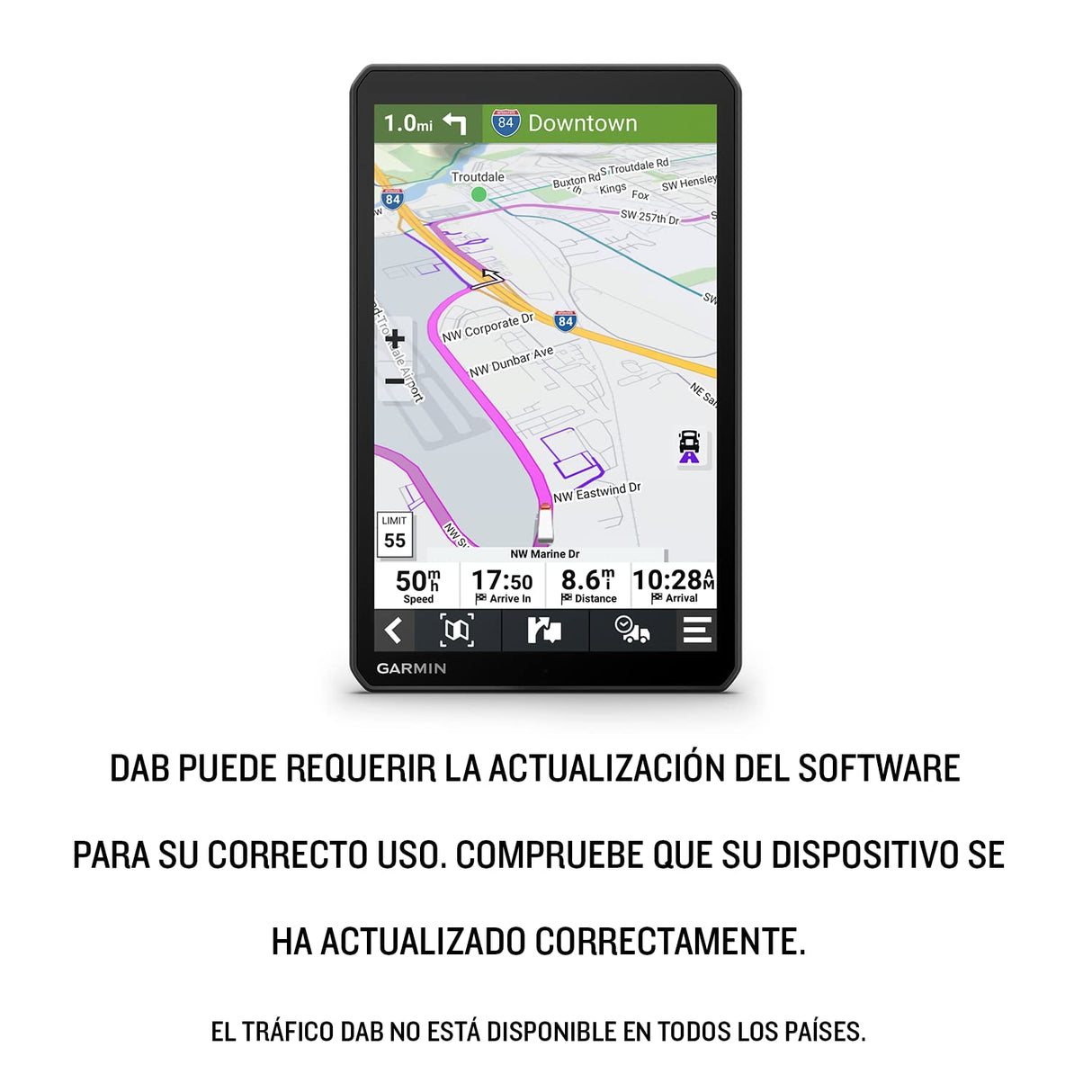 Garmin Navegador camión, Negro, 8'' (20.3 cm)