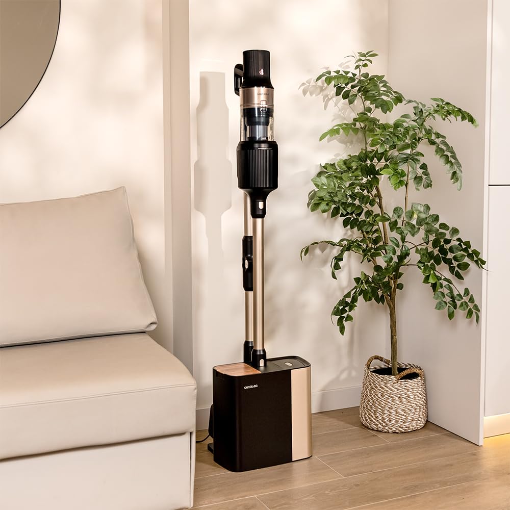 Cecotec Aspiradora Escoba Sin Cable Conga Rockstar 5500 Hurricane Station Pet Flex, Max 220AW 700W, Base Autovaciado, Hasta 90min Autonomía, Cepillo antienredo, Tubo flex, Ciclón paralelo, Acc mascota