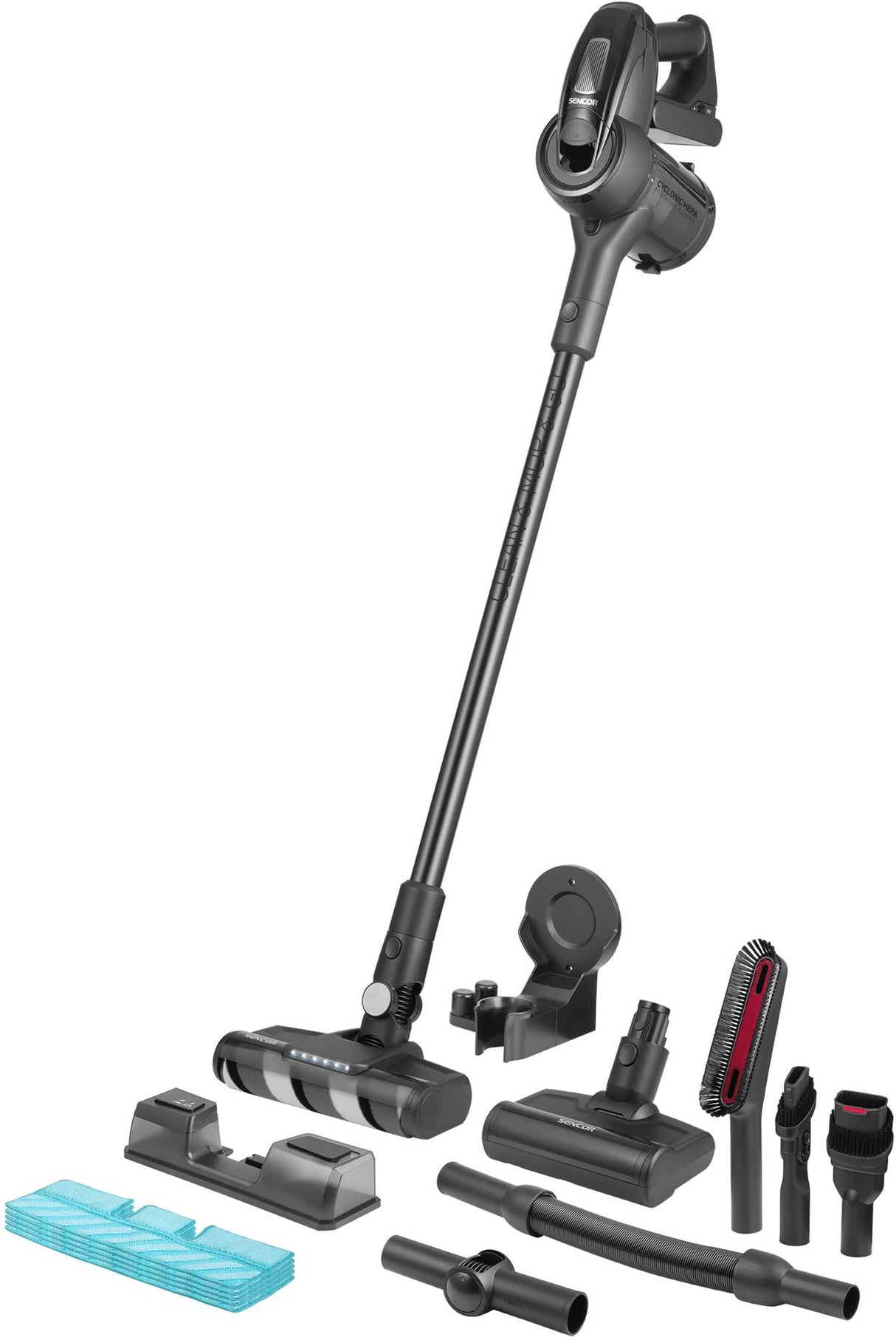 SENCOR SVC 8776BK Aspiradora Vertical 4 en 1, 400W, Batería 25,2V, 50 Min Autonomía, Negro