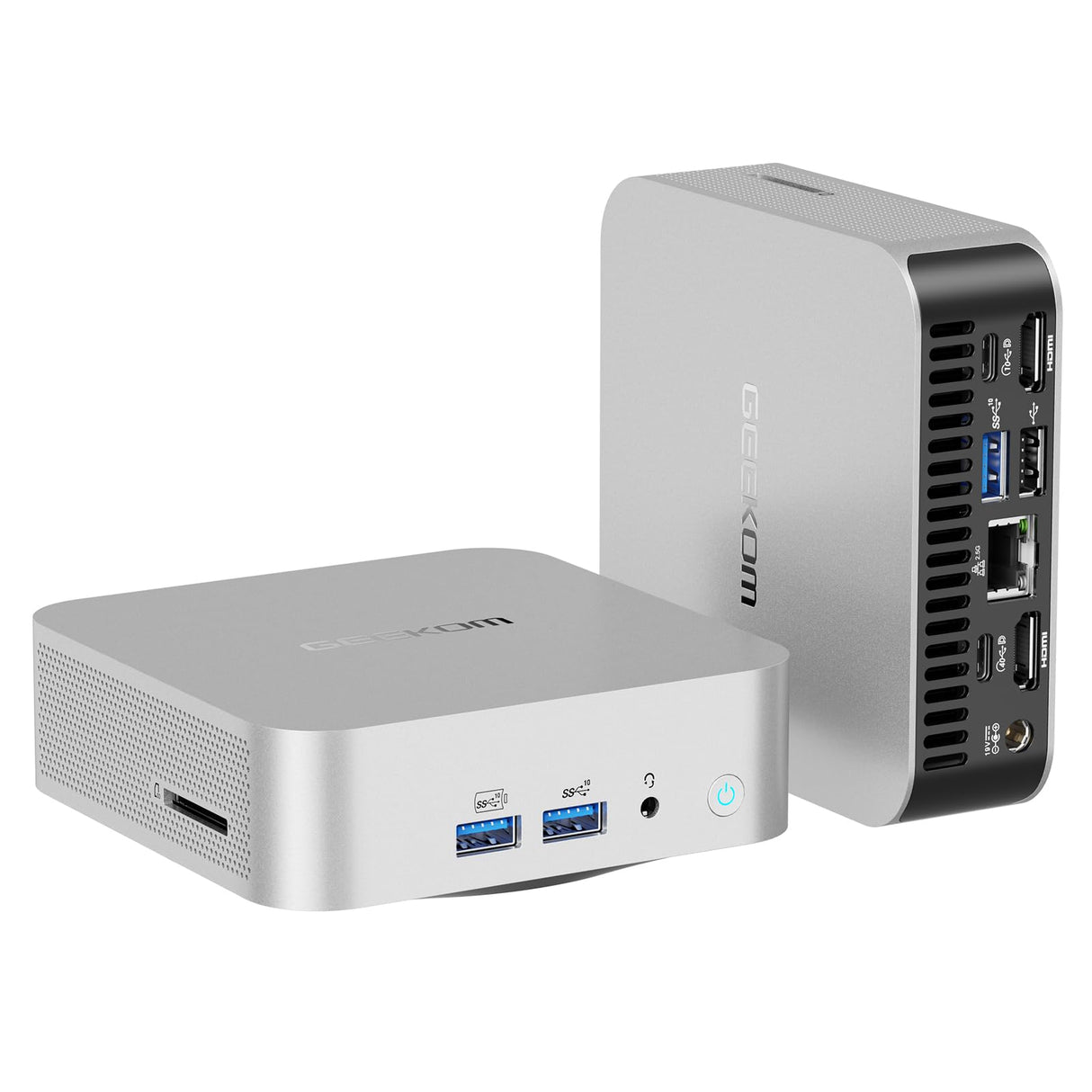 GEEKOM Mini PC A8, AMD Ryzen 7 8845HS (8 núcleos, 16 subprocesos, hasta 5,1 GHz) Mini PC para Juegos Windows 11 Pro 32 GB DDR5 1TB SSD Mini PC | AMD Radeon 780M | Wi-Fi 6E | BT5.2 | 8K | IA |