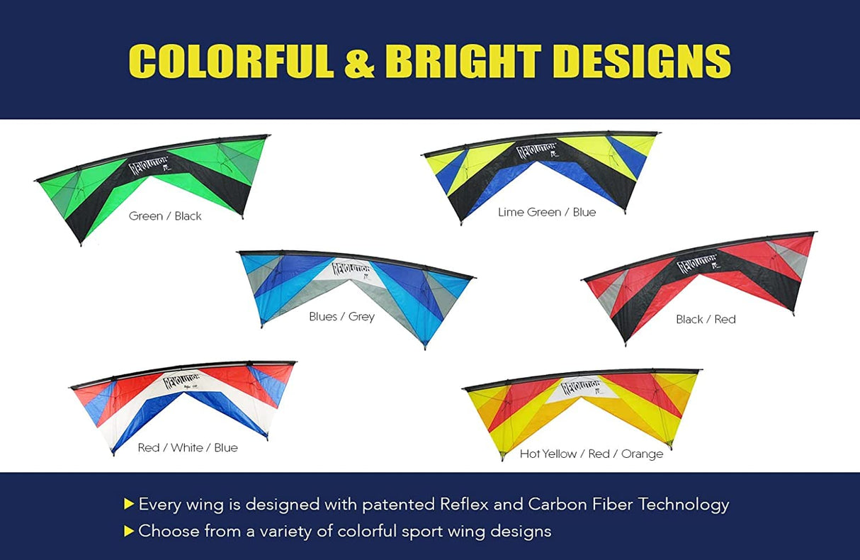 Revolution Kites-Vsrv00116 Cometa Reflex Experiencia, Color Verde y Negro, Talla única (EXP Grn/Blk)