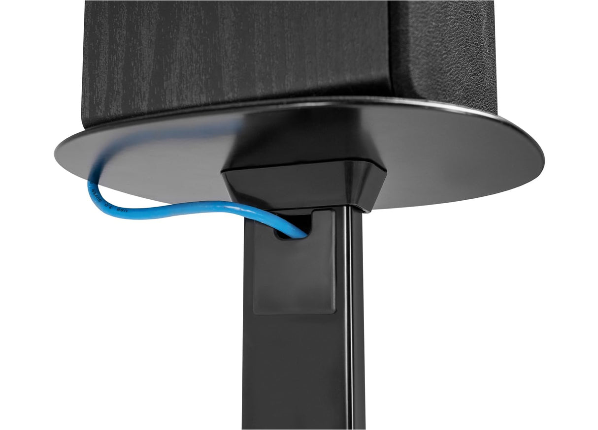 My Wall HS 23L Pedestal para Altavoz Extensible, Soporte de Suelo, Altura Ajustable Negro 2 Piezas.