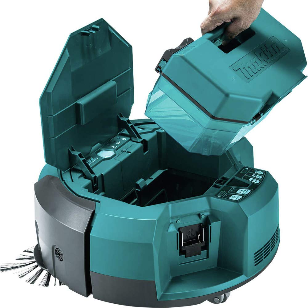 Robot aspirador inalámbrico Makita de 1 pieza, turquesa/negro, DRC200Z