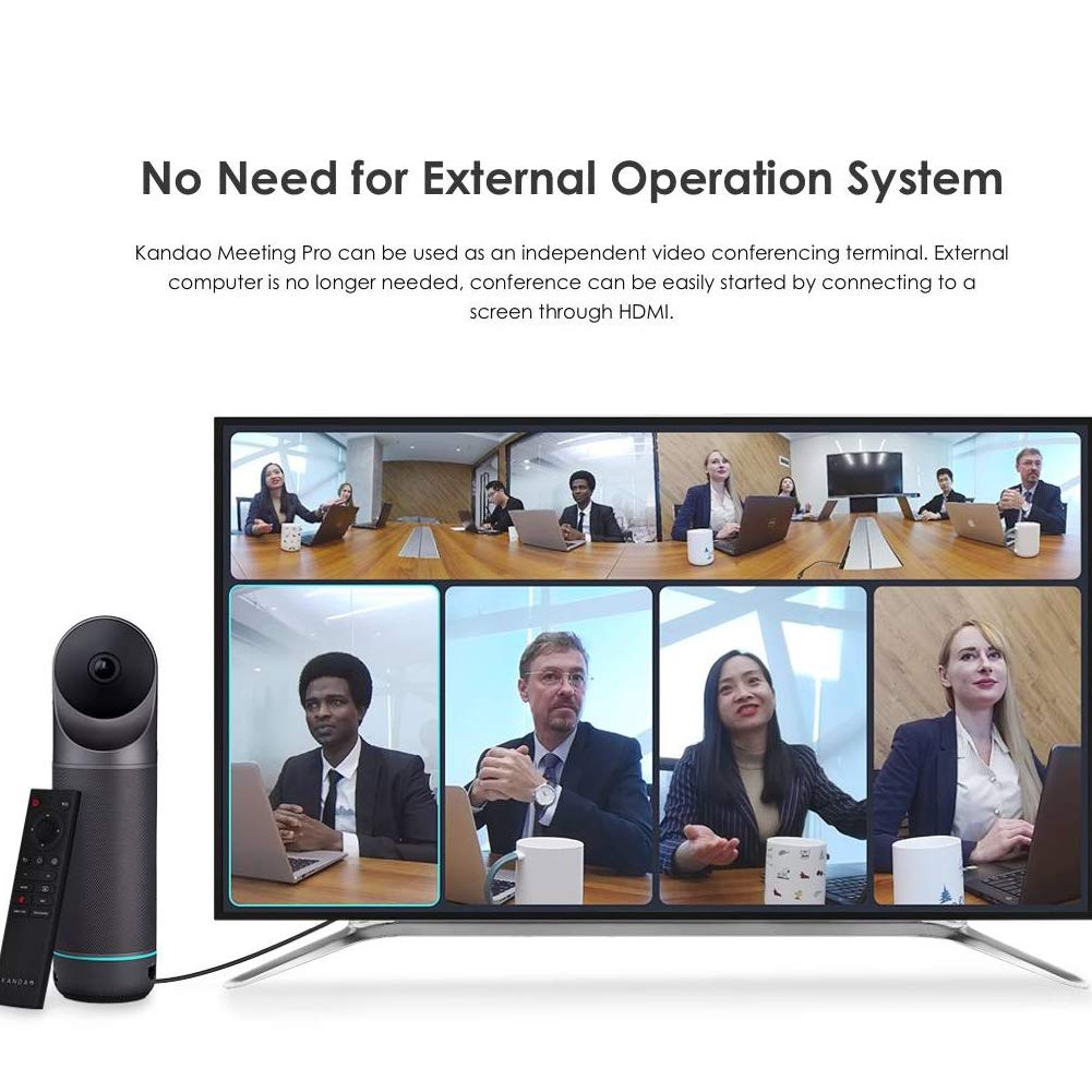 Kandao Cámara de Sala de conferencias Meeting Pro Videoconferencia Full HD 1080p, cámara de Video 360, micrófonos direccionales, Altavoz de Alta fidelidad, más Zoom óptico, Uso portátil y Transporte