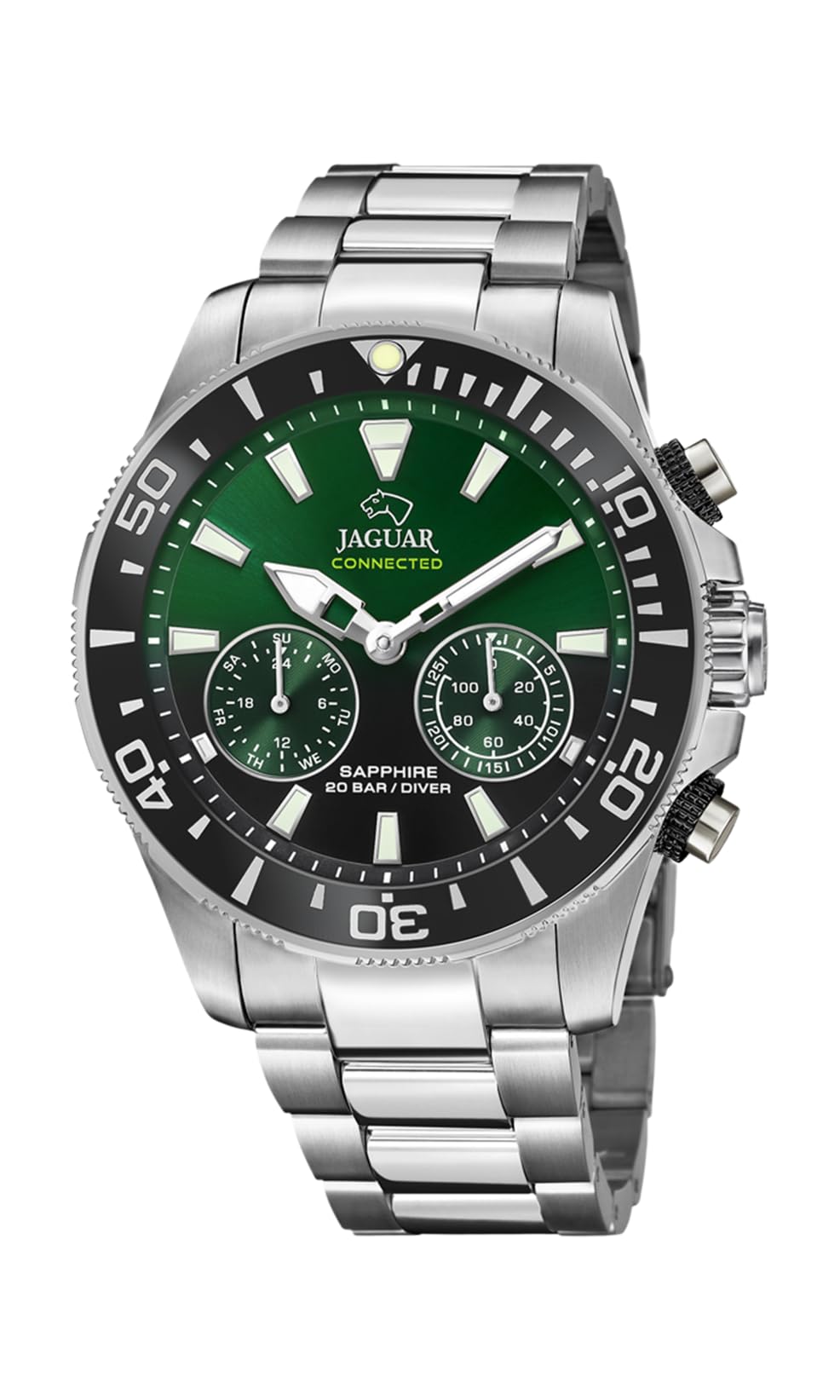JAGUAR Reloj Hombre J888/5 Smartwatch Caja de Acero Inoxidable 316l Plateado Correa de Acero Inoxidable 316l Plateado
