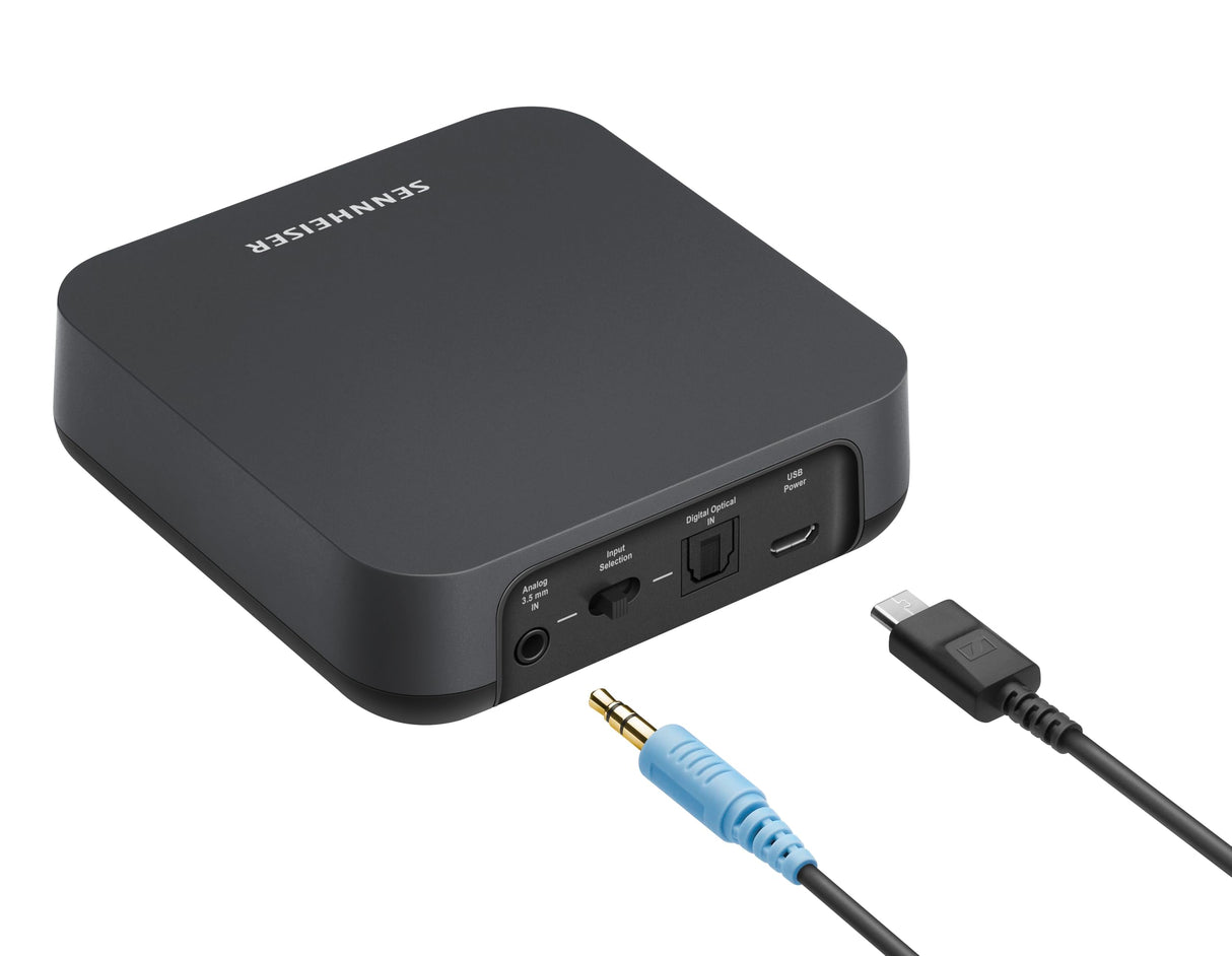 Sennheiser Transmisor de audio Bluetooth 508258 BT T100 para Hi-Fi o entretenimiento en el hogar Negro