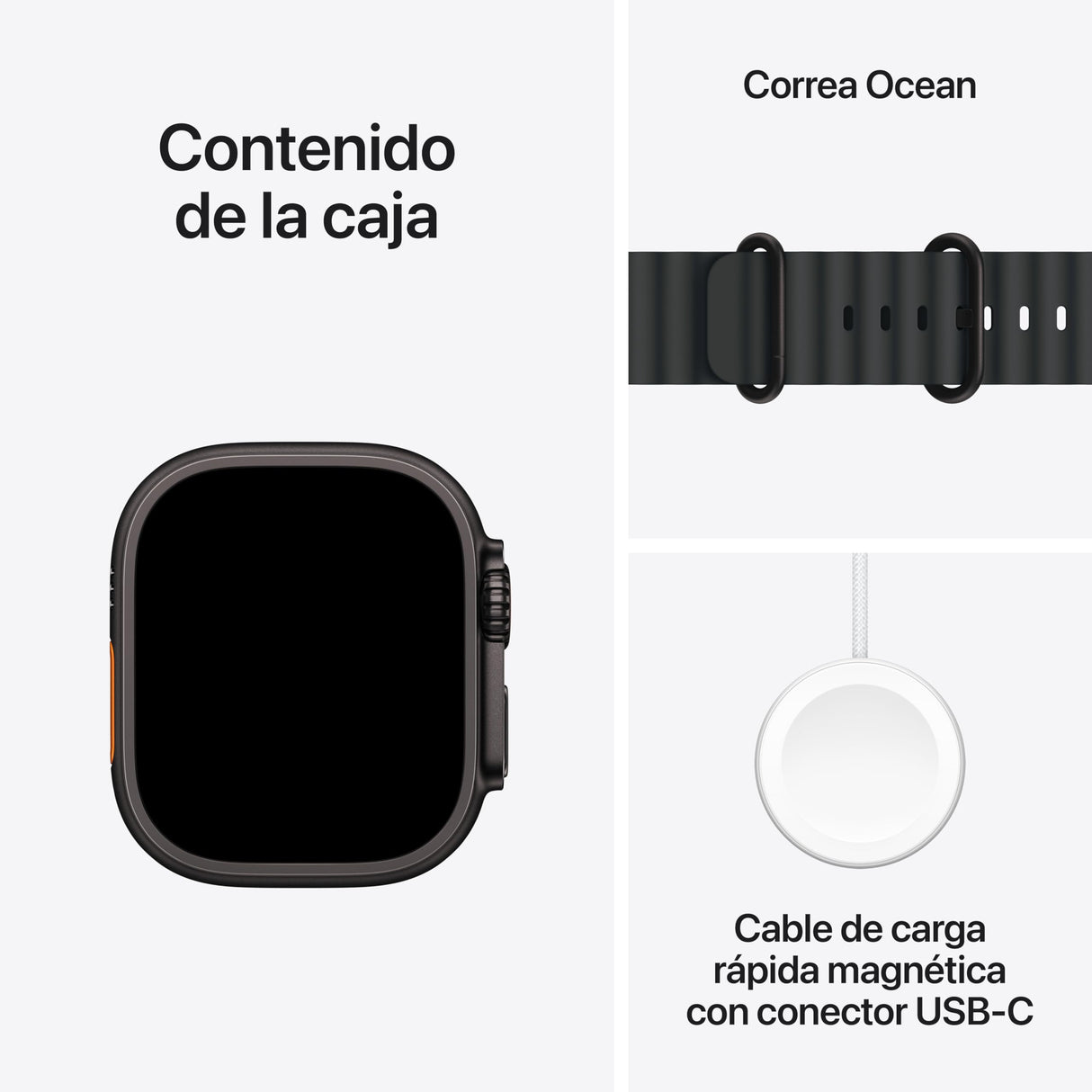 Apple Watch Ultra 2 GPS + Cellular Smartwatch, reloj deportivo con caja de titanio negro resistente de 49 mm y Correa Ocean Negro. Monitor de entreno, GPS de alta precisión y pantalla Retina brillante