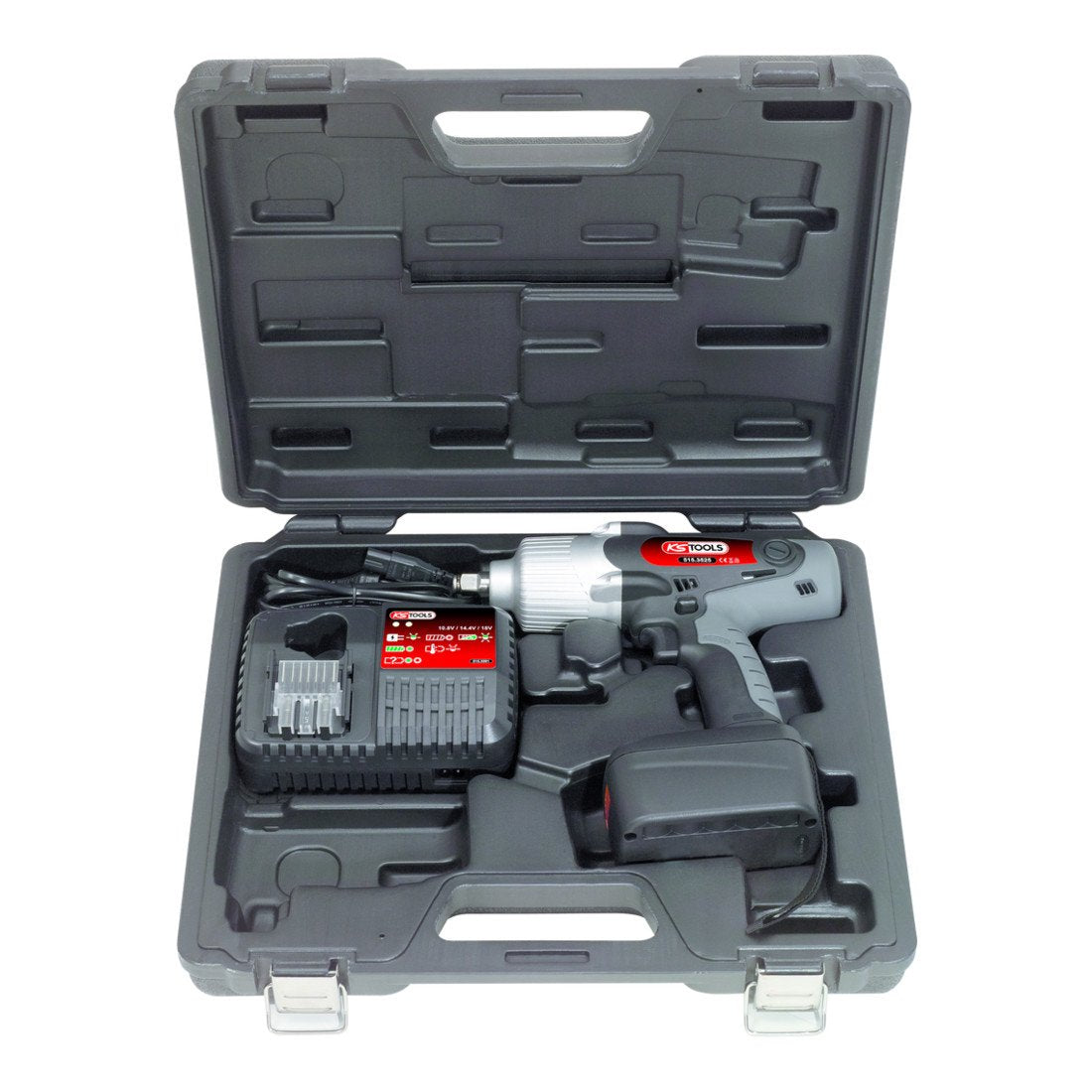 KS Tools 515.3526 1/2''Llave de impacto de batería con control de par,1.800 rpm,mit 2 Akku+1 Ladegerät