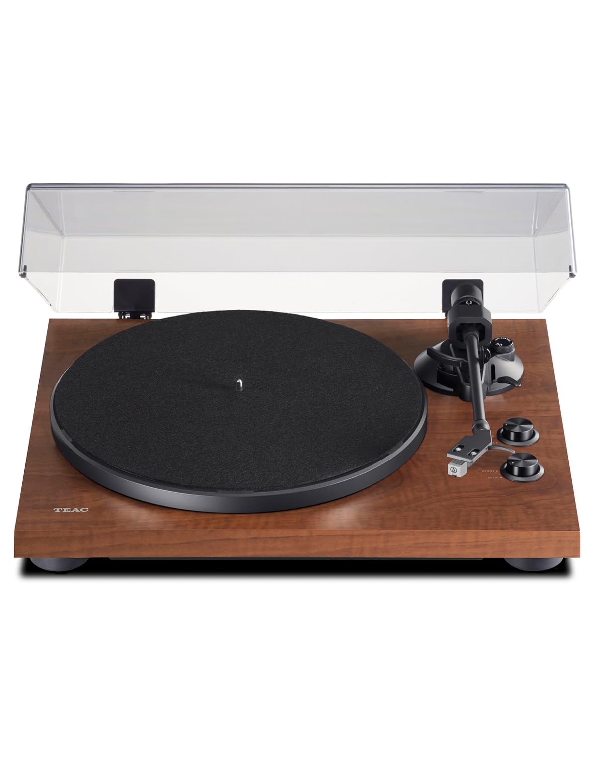 Teac TN-280BT-A3/WA HiFi Turntable (transmisor Bluetooth, transmisión por cinturón, 33/45/78 RPM, preamplificador Phono Incorporado, gabinete de MDF de Alta Densidad), Nogal