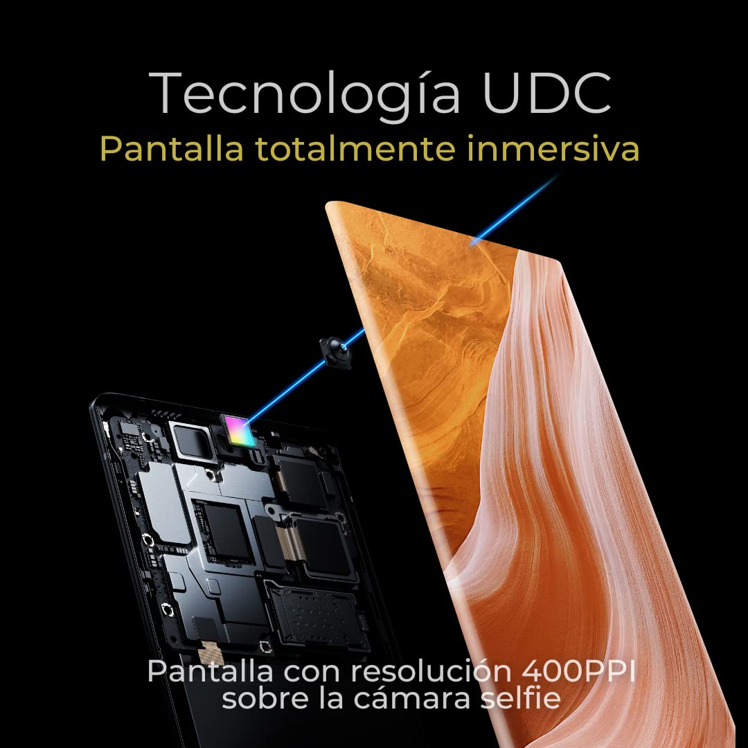 ZTE Axon 40 Ultra - Smartphone, 5G, Cámara Under-Display, 8GB RAM+128GB, Triple cámara 64MP, Snapdragon 8 Gen1, Pantalla 6.8'' AMOLED 120 Hz, Batería 5000mAh, Carga rápida 65W, NFC, Negro