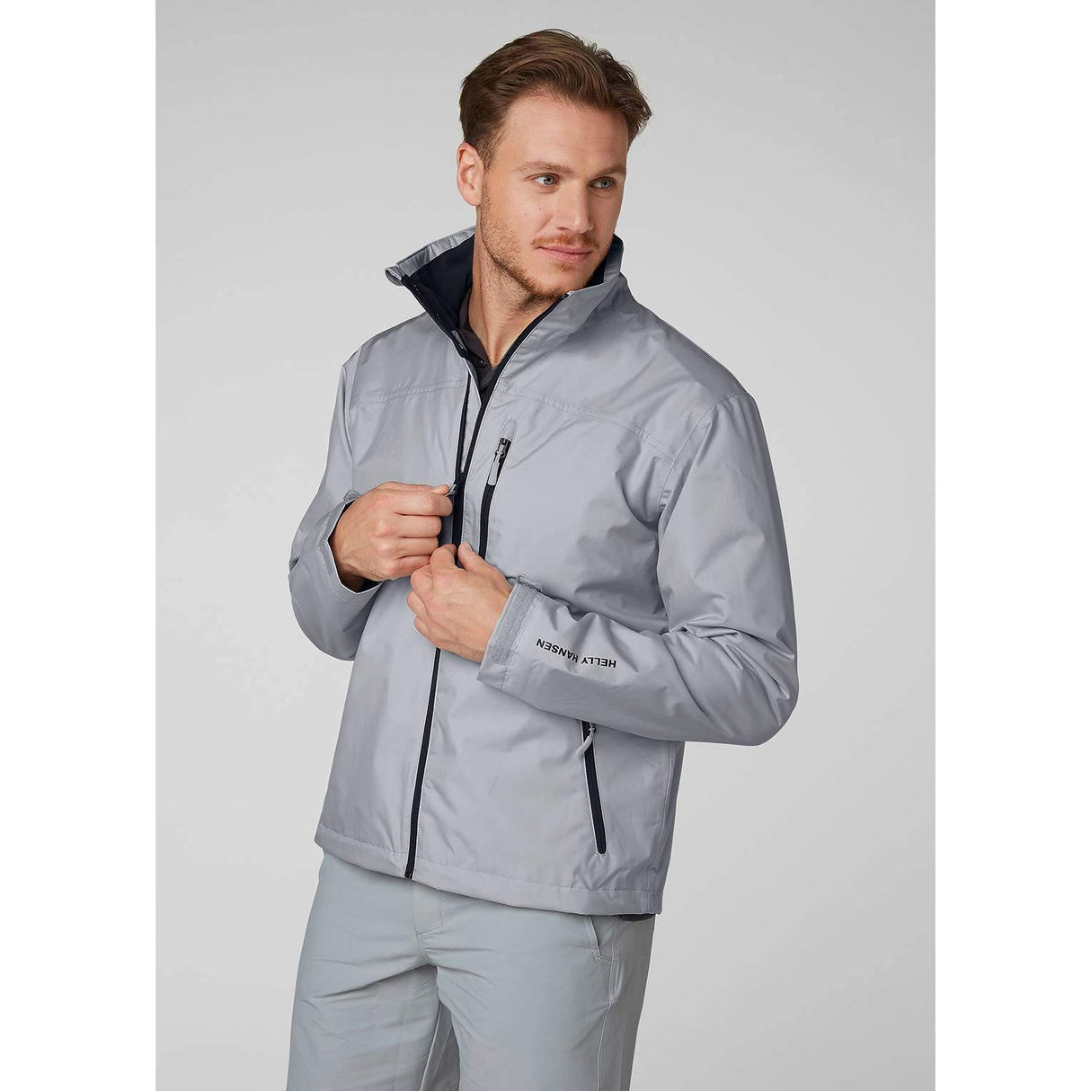 Helly Hansen Crew Midlayer Jacket, Chaqueta Hombre, Grey Fog, M