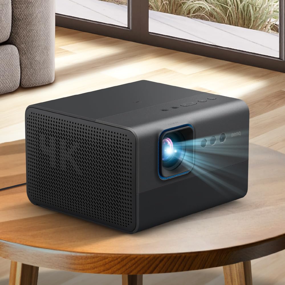 BenQ GP520 proyector LED 4K HDR 2600 lúmenes para Sala de Estar, Google TV, Modo Cine automático, MEMC, Rec.709, HDR10+, HDMI 2.1, USB-A, USB-C, Wifi6, Bluetooth 5.2, eARC, Dolby, Sonido 7.1 Canales