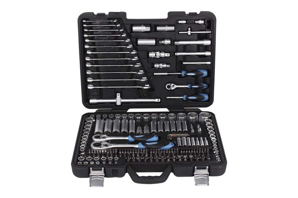 Cofan 14009018 Puntas y Llaves combinadas, Set de 218 Piezas