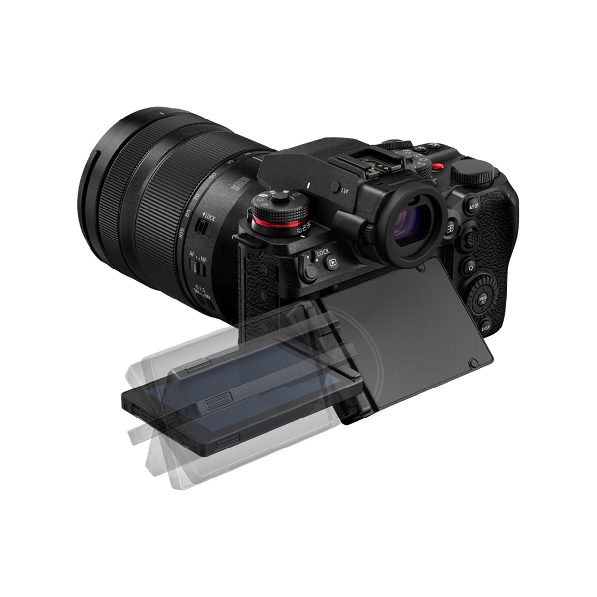 Panasonic LUMIX S1IIE Cámara Sin Espejo de Fotograma Completo, 24MP, Cs4K 60p Área Completa, Video 6K 30p Open Gate, I.S. Activo, Grabación 4:2:2 10 bit, Montura L, DC-S1M2ESME, Objetivo 24-105mm F4