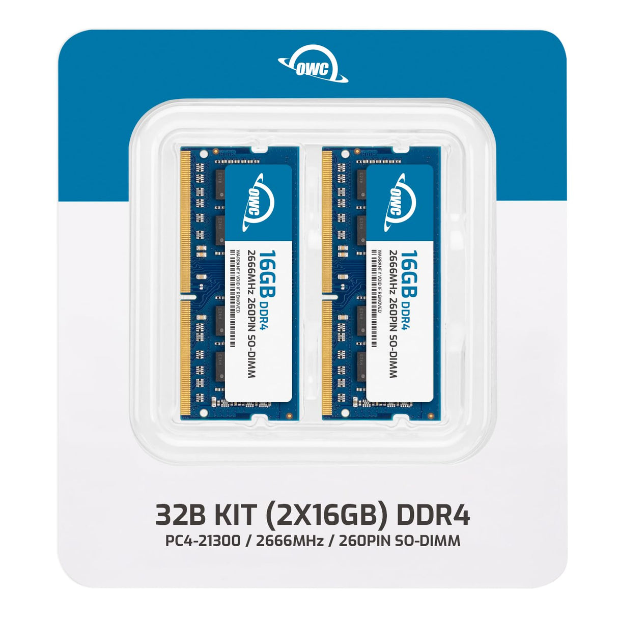 OWC 32.0GB (2 x 16GB) 2666MHz DDR4 PC4-21300 SO-DIMM Actualización de Memoria de 260 Pines, (2666DDR4S32P), para iMac 2019-2020 de 27 Pulgadas (iMac19,1 iMac20,1 iMac20,2)