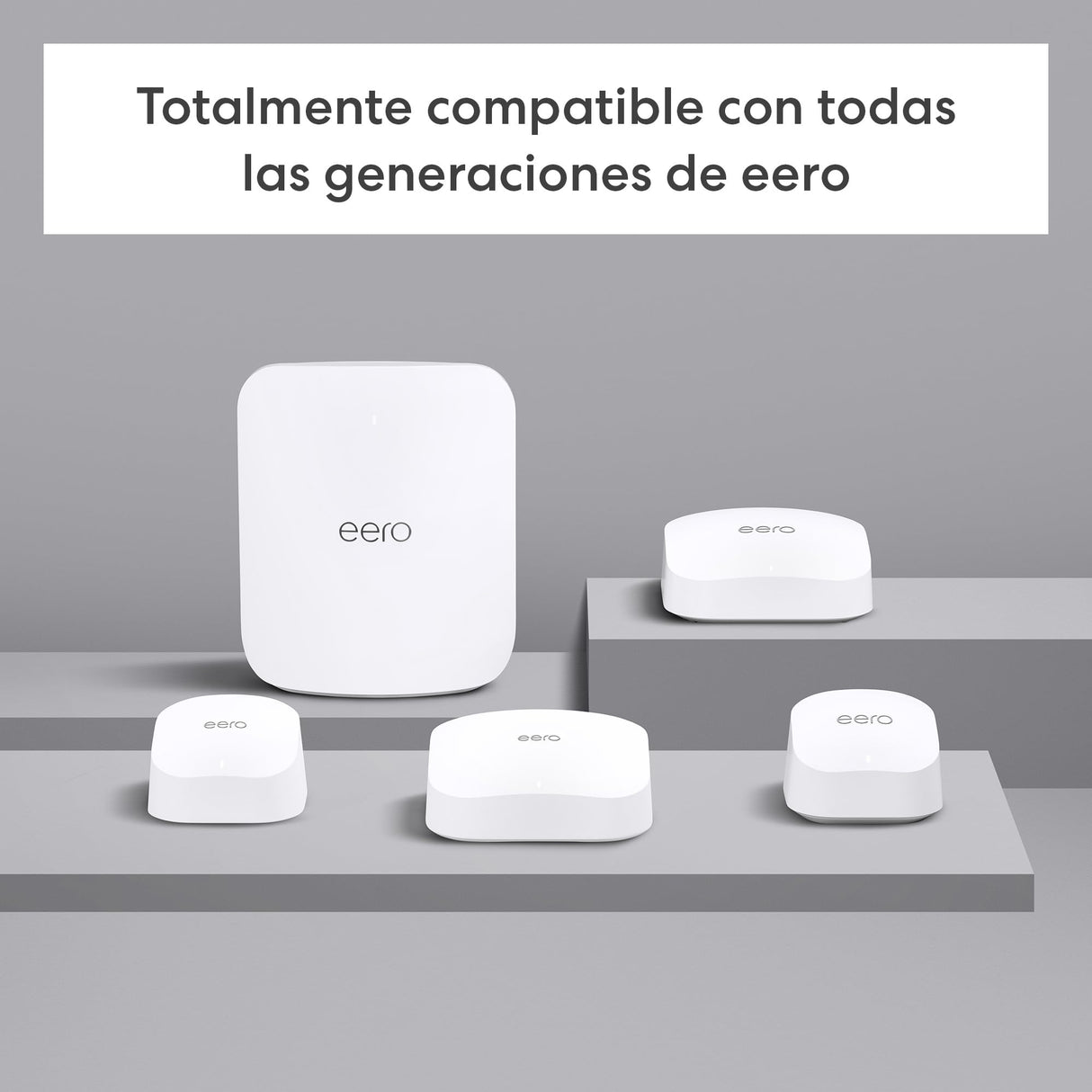 Router wifi de malla eero 7 de Amazon (último modelo): doble banda con Wi-Fi 7, compatible con velocidades de red de hasta 2,5 Gb/s y cobertura en hasta 560 m² (pack de 3)