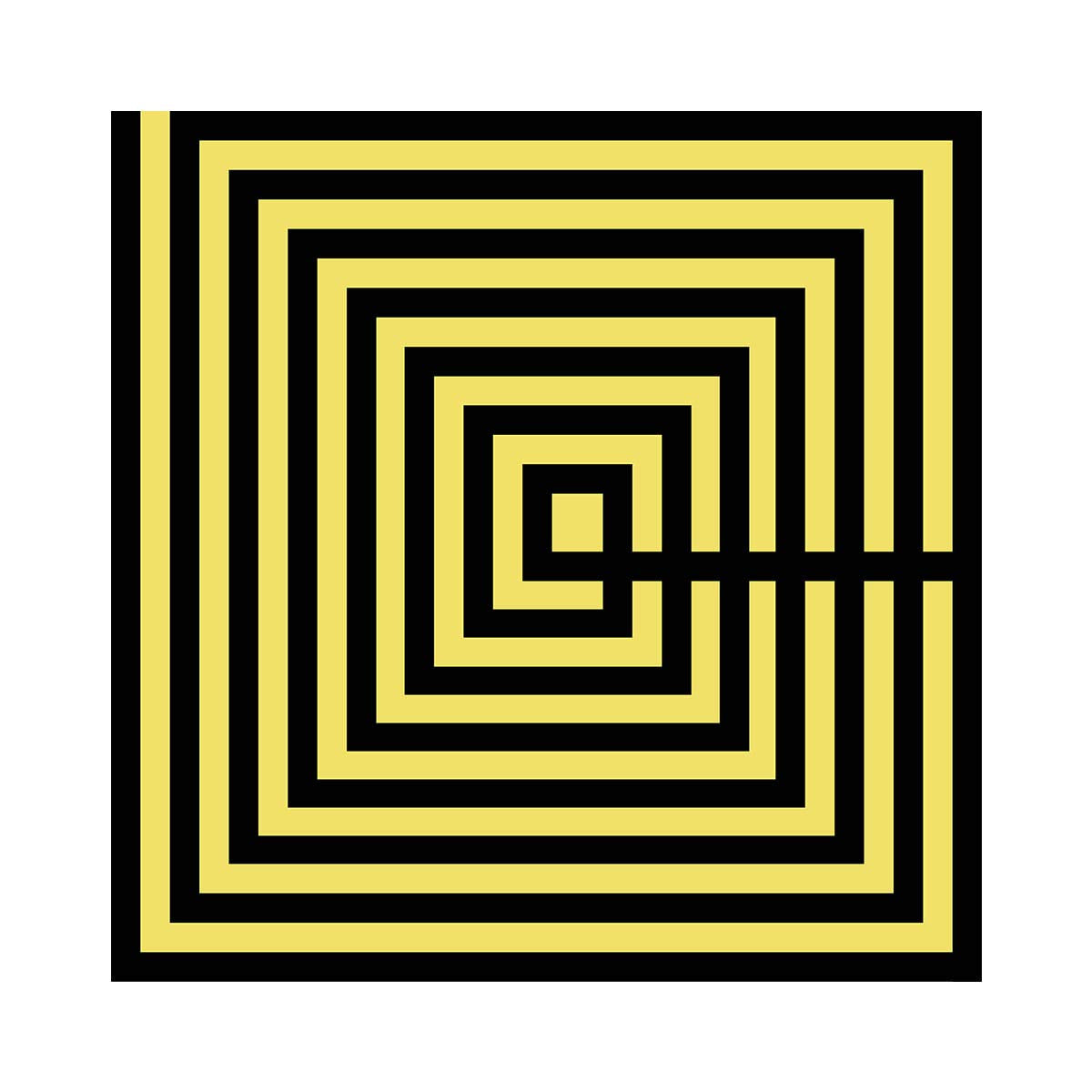 CUADRO 50X3X50 METACRILATO OPTIC BLACK & YELLOW
