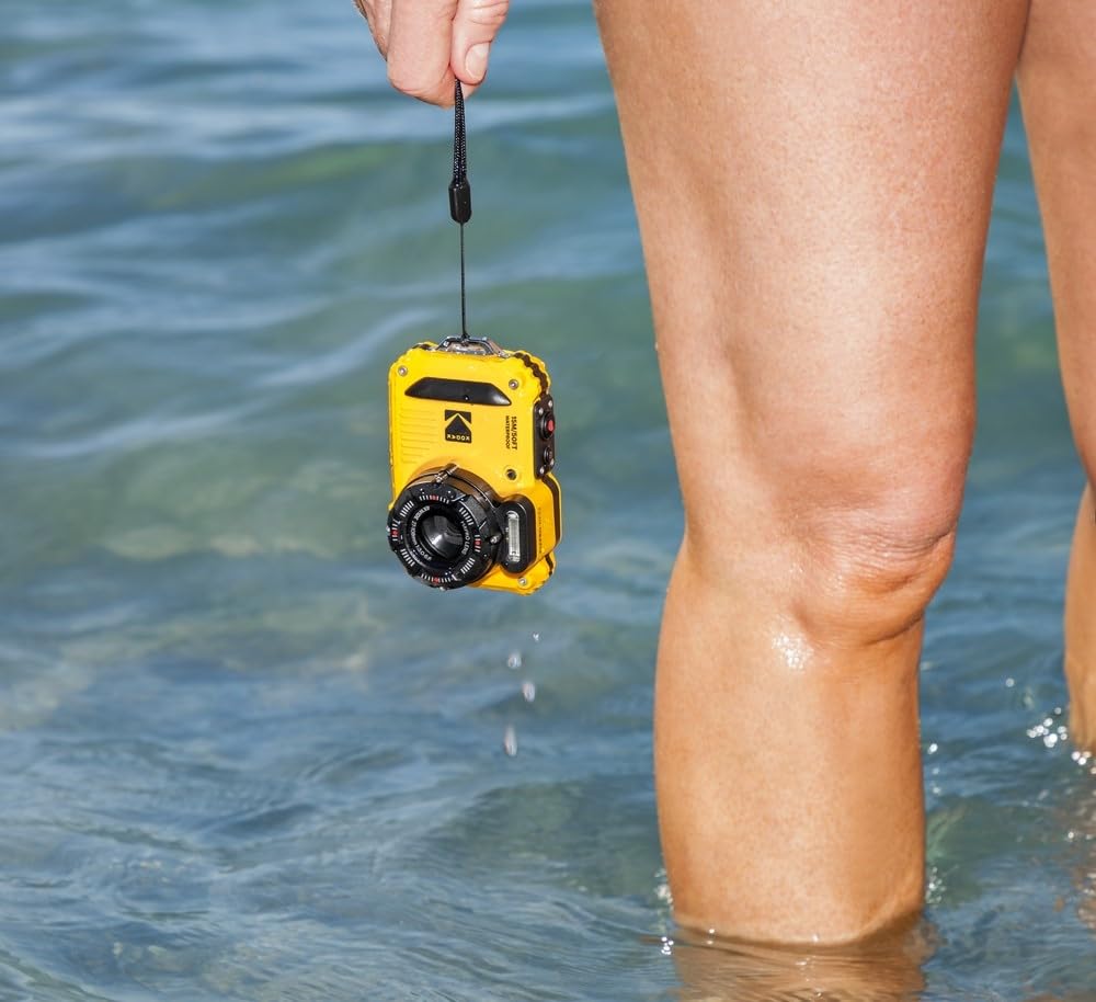 KODAK Pixpro Pack WPZ2 + 2 baterías + 1 Tarjeta SD – Compacto 16 M Pixeles, Resistente al Agua hasta una Profundidad de 15, antigolpes, vídeo 720p, Pantalla LCD 2,7 – Batería de Li-Ion – Amarillo