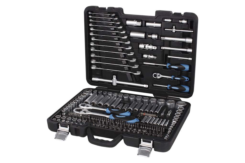 Cofan 14009018 Puntas y Llaves combinadas, Set de 218 Piezas