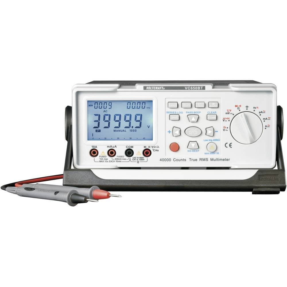 Voltcraft VC650BT - Multímetro de Mesa Digital Cat II 600 V (Cuentas): 40000