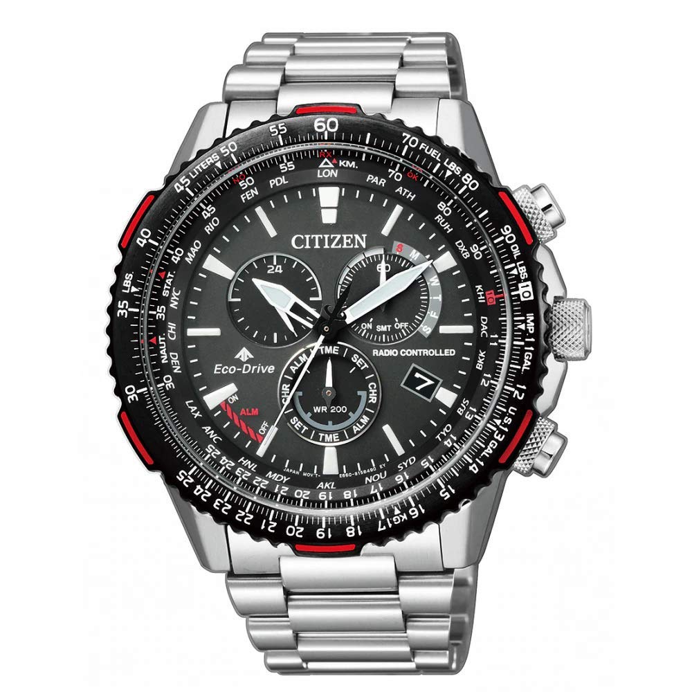Citizen Reloj Cronógrafo para de los Hombres de Eco-Drive con Correa en Acero Inoxidable CB5001-57E