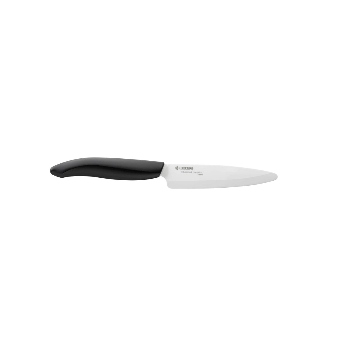 Kyocera KB-RD BK 2KN EU, Juego de cuchillos, Cuchillo utilitario de 11 cm, Cuchillo Santoku de 14 cm, bloque de cuchillo redondo para hasta 8 cuchillos, hoja de cerámica de circonio afilada
